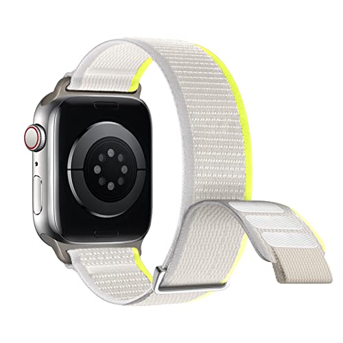 Nepfaivy Ersatzarmband Kompatibel mit Watch Armband 44mm 49mm 46mm 45mm 42mm für Damen Herren, Nylon Stoff Klett Verstellbares Sport Armband für iWatch Series 10/9/8/Ultra/SE/7/6/5/4/3/2/1, Gelbbeige Nepfaivy Ersatzarmband Kompatibel mit Watch Armband 44mm 49mm 46mm 45mm 42mm für Damen Herren, Nylon Stoff Klett Verstellbares Sport Armband für iWatch Series 10/9/8/Ultra/SE/7/6/5/4/3/2/1, Gelbbeige von Nepfaivy