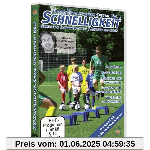 DVD-Fussballtrainer Spezial - Schnelligkeit Vol. 2 / Neue Fußballübungen im Fußballtraining (DVD) von Nepomuk Fischer