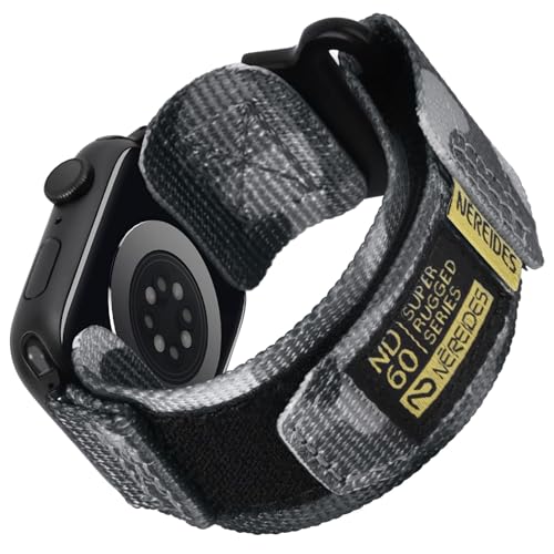 Kompatibel mit Apple Watch Series 10 Armband Series 9/8/7/6/5/4/SE/SE2, Nylon Sportarmband mit gewebtem Design für 42mm/41mm/40mm/38mm(L,Tarnmuster) von Nereides