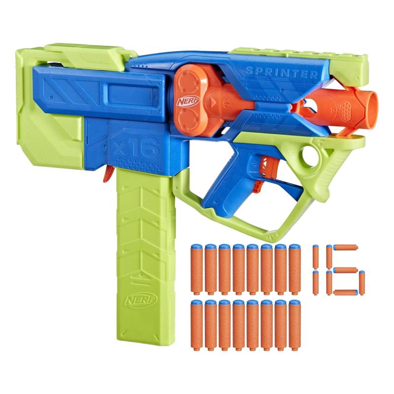 Hasbro NERF N SERIES SPRINTER | F8625EU4 | Blaster | 16 Schaumstoffdarts | 16-Dart-Clip-Magazin | EXTREME TREFFGENAUIGKEIT | Indoor- und Outdoor | ab 8 Jahren von Nerf