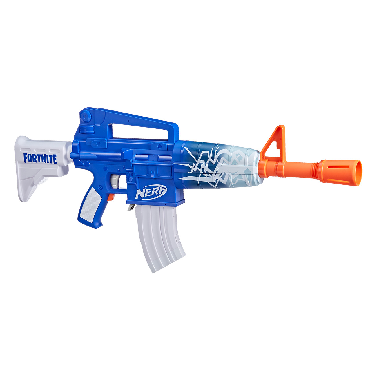 Nerf Fortnite Blue Shock | Spielzeugblaster | 'Blauer Schock' Lackierung | Bonus Code inklusive | 10-Dart Clip-Magazin | ab 8 Jahren von Nerf