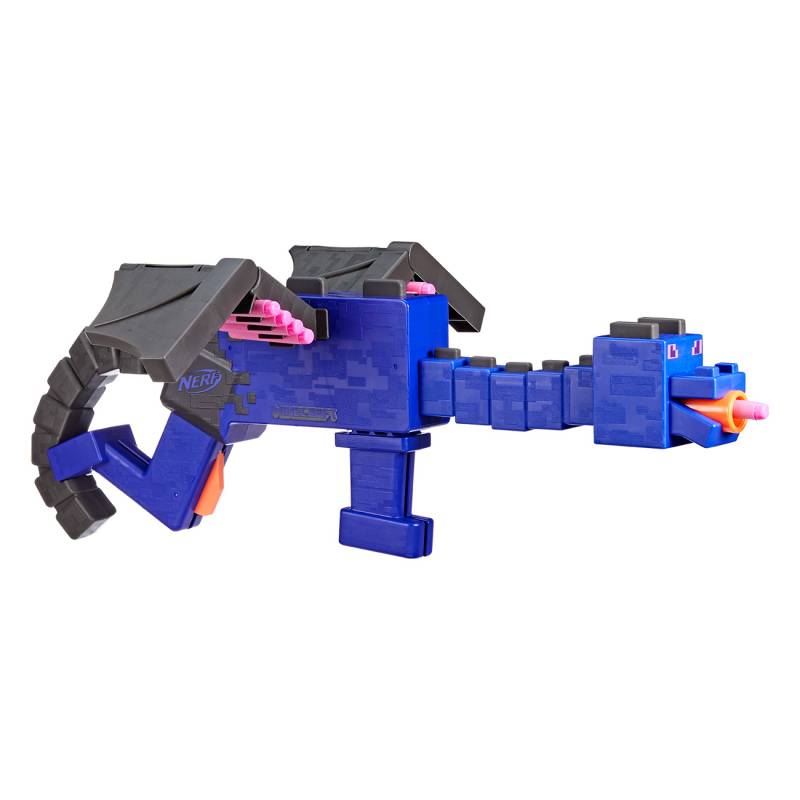 Nerf Minecraft Ender Dragon Blaster | integriertes Magazin, kann 4 Darts aufbewahren | Fl?gel k?nnen 8 Darts aufbewahren | Pumpgriff | ab 8 Jahren von Nerf