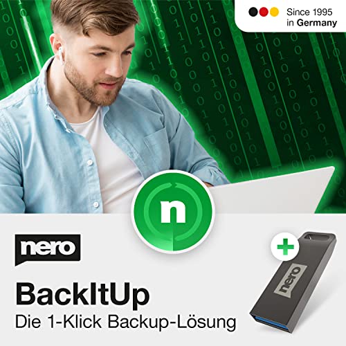 Datensicherung Programm auf USB Stick für Windows – Automatisches/manuelles Backup, Cloud, Sicherung auf externe Festplatte, DVD, Datenrettung, Recovery | Unlimitierte Lizenz | 1 PC | Win 11/10/8 7 von Nero