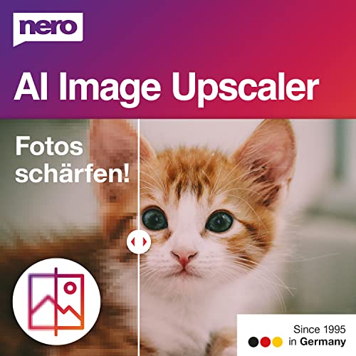 Nero AI Image Upscaler | Fotos schärfen | Bilder vergrößern | Skalieren auf 4K | Optimieren von Fotos | einfaches Nachschärfen | Windows 11 / 10 | (Nero AI Image Upscaler Unlimited) von Nero