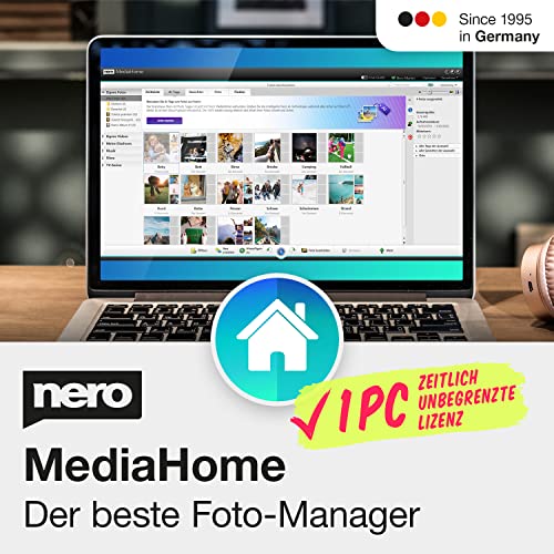 Nero Fotoverwaltung und Foto Manager zum Fotos sortieren, Fotos umbenennen, Bilder sortieren | Unlimitierte Lizenz | 1 PC | Windows 11 / 10 / 8 / 7 von Nero