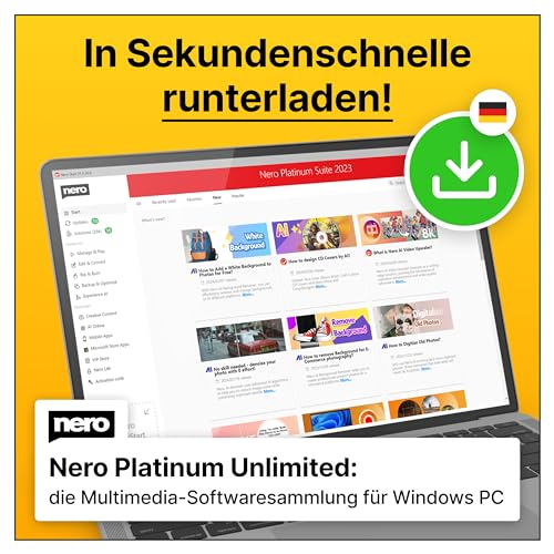 Nero Platinum Unlimited | 1 Gerät | 1 Benutzer PC | PC Aktivierungscode per Email von Nero