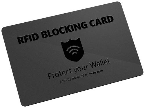 Nero RFID NFC Blocker Karte EMEA-33700001 Schwarz 1St. Nero RFID NFC Blocker Karte EMEA-33700001 Schwarz 1St. von Nero
