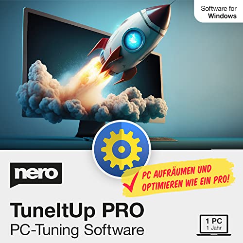 Nero TuneItUp PRO | PC Tuning | PC beschleunigen | Windows schneller starten | schneller surfen | Betriebssystem optimieren | Jahreslizenz | 1 PC | Windows 11 / 10 / 8.1 / 8 / 7 von Nero