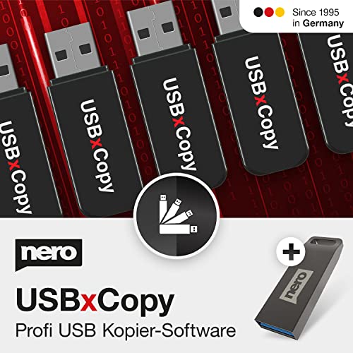 Nero USBxCopy | Software mit USB-Stick | USB Sticks | Raspberry Pi Os + ISO auf mehreren USB-Laufwerken erstellen | entfernt sensible Daten vollständig | 1 PC | Windows 11/ 10 / 8 / 7 von Nero