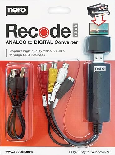Nero Video Grabber | Videokassetten digitalisieren | VHS zu USB | DVD zu PC | Analog to Digital Capture Card | S-VHS | Hi8 | Super 8 | Windows 11/10 | MacOS Nero Video Grabber | Videokassetten digitalisieren | VHS zu USB | DVD zu PC | Analog to Digital Capture Card | S-VHS | Hi8 | Super 8 | Windows 11/10 | MacOS von Nero
