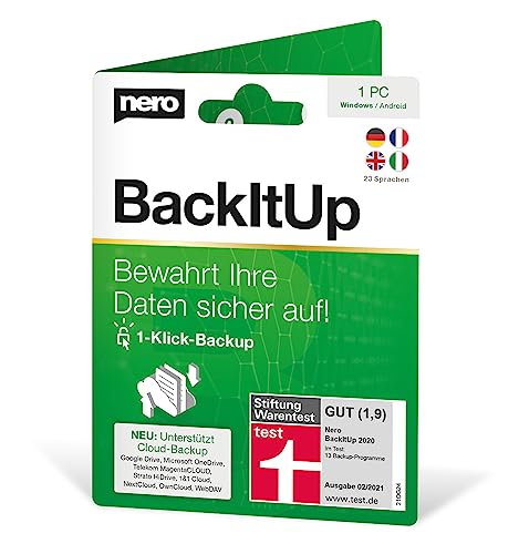 Testsieger Datensicherung Software von Nero - Backup erstellen, Auto-Backup, Cloud-Sicherung, Datenrettung, Recovery, vollautomatisierte Sicherungen | Unlimitierte Lizenz | 1 PC | Windows 11/10/8/7 von Nero