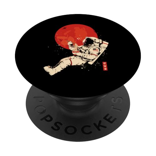 Astronaut isst Ramen Weltraum Männer Frauen Kinder Lustiger Ramen PopSockets Klebender PopGrip von Nerrrdy