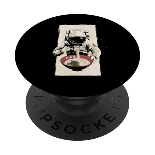 Astronaut isst Ramen Weltraum Männer Frauen Kinder Lustiger Ramen PopSockets Klebender PopGrip von Nerrrdy