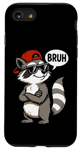 Cooler Waschbär Bruh Männer Frauen Kinder Teens Lustiger Waschbär Hülle für iPhone SE (2020) / 7 / 8 von Nerrrdy