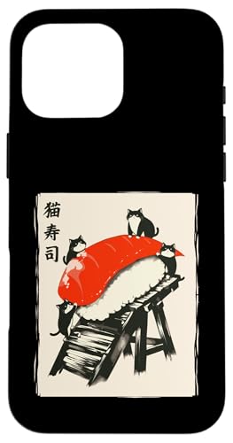 Kawaii Katze Sushi Nigiri Japanische Männer Frauen Kinder Lustige Katze Hülle für iPhone 16 Pro Max Kawaii Katze Sushi Nigiri Japanische Männer Frauen Kinder Lustige Katze Hülle für iPhone 16 Pro Max von Nerrrdy