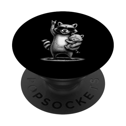Muttertagsgeschenke Waschbär Damen Neuheit Lustig Muttertag PopSockets Klebender PopGrip von Nerrrdy