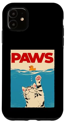 Paws Cat gelbe Gummiente Männer Kinder Frauen lustige Katze Hülle für iPhone 11 Paws Cat gelbe Gummiente Männer Kinder Frauen lustige Katze Hülle für iPhone 11 von Nerrrdy