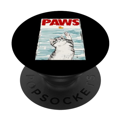 Paws Cat gelbe Gummiente Männer Kinder Frauen lustige Katze PopSockets Klebender PopGrip Paws Cat gelbe Gummiente Männer Kinder Frauen lustige Katze PopSockets Klebender PopGrip von Nerrrdy
