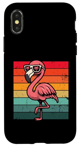 Pink Flamingo in Sonnenbrille Herren Damen Kinder Lustiger Flamingo Hülle für iPhone X/XS Pink Flamingo in Sonnenbrille Herren Damen Kinder Lustiger Flamingo Hülle für iPhone X/XS von Nerrrdy