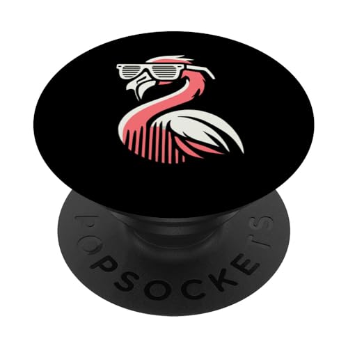 Pink Flamingo in Sonnenbrille Herren Damen Kinder Lustiger Flamingo PopSockets Klebender PopGrip von Nerrrdy