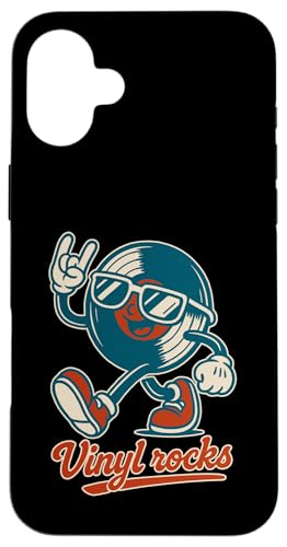 Retro Vinyl Rocks Herren Damen Kinder Lustiges Vinyl Hülle für iPhone 16 Plus Retro Vinyl Rocks Herren Damen Kinder Lustiges Vinyl Hülle für iPhone 16 Plus von Nerrrdy