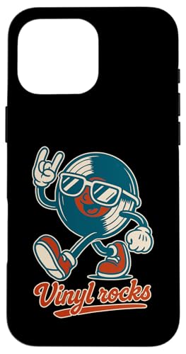 Retro Vinyl Rocks Herren Damen Kinder Lustiges Vinyl Hülle für iPhone 16 Pro Max Retro Vinyl Rocks Herren Damen Kinder Lustiges Vinyl Hülle für iPhone 16 Pro Max von Nerrrdy