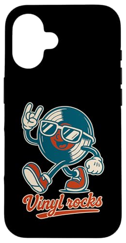 Retro Vinyl Rocks Herren Damen Kinder Lustiges Vinyl Hülle für iPhone 16 Retro Vinyl Rocks Herren Damen Kinder Lustiges Vinyl Hülle für iPhone 16 von Nerrrdy