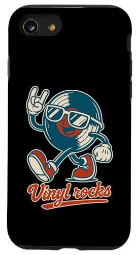 Retro Vinyl Rocks Herren Damen Kinder Lustiges Vinyl Hülle für iPhone SE (2020) / 7 / 8 von Nerrrdy