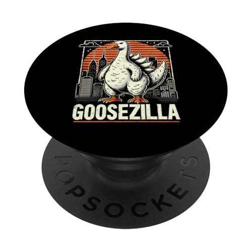 Silly Goose Goosezilla Pun Meme Novelty Süße lustige Gans PopSockets mit austauschbarem PopGrip von Nerrrdy
