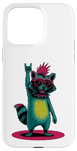 Waschbär Punk Rock and Roll Herren Kinder Frauen Lustiger Waschbär Hülle für iPhone 15 Pro Max Waschbär Punk Rock and Roll Herren Kinder Frauen Lustiger Waschbär Hülle für iPhone 15 Pro Max von Nerrrdy