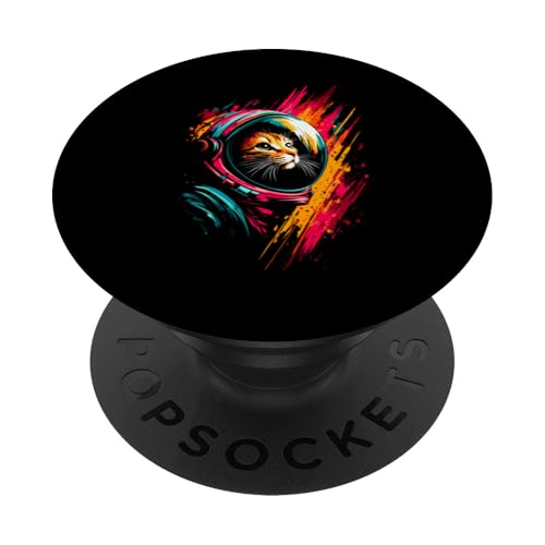 Weltraum Astronaut Katze Geschenke Weltraum Katze PopSockets Klebender PopGrip von Nerrrdy