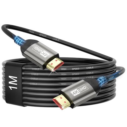Nersligek 4K HDMI Kabel 1Meter, HDMI 2.0 Kabel 60Hz mit ARC UHD HDR 3D High Speed 18Gbps Ethernet, HDMI Kabel für Soundbar Fernseher Blu-Ray Beamer Laptop TV PS4/PS5 Konsole PC Monitor von Nersligek