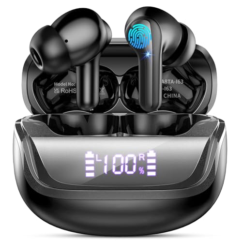 Bluetooth Kopfhörer, Kopfhörer Kabellos Bluetooth 5.4, In Ear Kopfhörer mit ENC Noise Cancelling Mics, 50 Std Spielzeit Kabellose Kopfhörer mit HiFi Stereo, IP7 Wasserdicht Ohrhörer USB-C, LED-Anzeige von Nerunsa