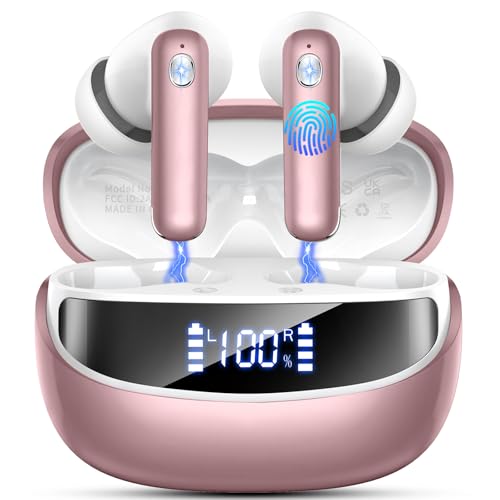 Bluetooth Kopfhörer, Kopfhörer Kabellos Bluetooth 5.4 HiFi Stereo, In Ear Kopfhörer mit IP7 Wasserdicht, Kabellose Kopfhörer 50 Std Spielzeit mit 4 ENC Noise Cancelling Mics, Ohrhörer LED-Anzeige Bluetooth Kopfhörer, Kopfhörer Kabellos Bluetooth 5.4 HiFi Stereo, In Ear Kopfhörer mit IP7 Wasserdicht, Kabellose Kopfhörer 50 Std Spielzeit mit 4 ENC Noise Cancelling Mics, Ohrhörer LED-Anzeige von Nerunsa