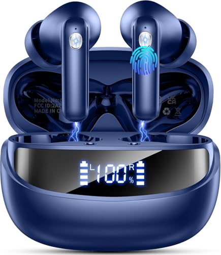 Nerunsa Bluetooth Kopfhörer mit Stereo HiFi In Ear Kopfhörer mit ENC Noise Cancelling Mics Kopfhörer Kabellos Bluetooth,Kabellose Kopfhörer von Nerunsa