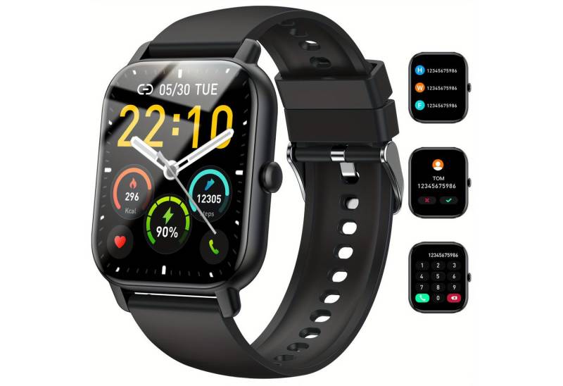 Nerunsa Fur Herren Damen mit Anruffunktion, Fitness-Tracker Smartwatch (Andriod iOS), mit Mehreren Sportmodi, Wasserdicht, Schrittzähler Aktivitäts-Tracker von Nerunsa