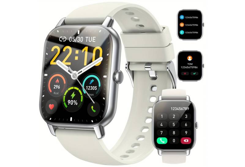 Nerunsa Fur Herren Damen mit Anruffunktion, Fitness-Tracker Smartwatch (Andriod iOS), mit Mehreren Sportmodi, Wasserdicht, Schrittzähler Aktivitäts-Tracker von Nerunsa