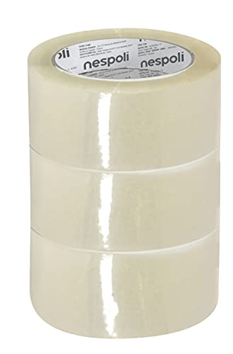 Nespoli N9930194706 Turm 3 Verpackungsbänder, transparent, 50 mm x 66 m von Nespoli