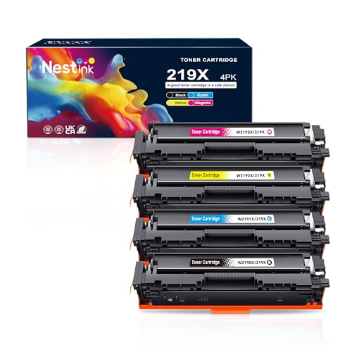 Nestink 219X 219A MFP 3302FDWG Toner, Kompatible für HP 219A 219X Tonr Set, für HP Color Laserjet Pro MFP 3302SDWG 3302FDN 3302FDW 3302SDW 3302FDNG 3302FDWG 3202DN 3202DW W2190X W2191X W2192X W2193X Nestink 219X 219A MFP 3302FDWG Toner, Kompatible für HP 219A 219X Tonr Set, für HP Color Laserjet Pro MFP 3302SDWG 3302FDN 3302FDW 3302SDW 3302FDNG 3302FDWG 3202DN 3202DW W2190X W2191X W2192X W2193X von Nestink