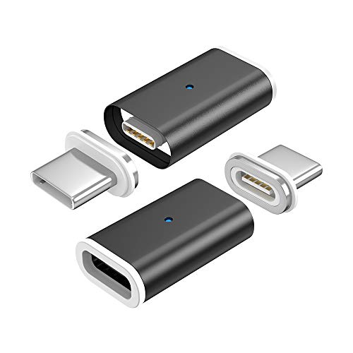 N. NETDOT 10th Generation Magnetisches Adapter,Schnellladung und Datenübertragung für USB-C Smartphones (2 Pack schwarz) von N. NETDOT