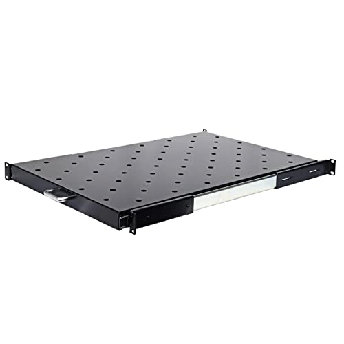 NetMax Depot 1U Sliding Server Rack Shelf Vented Sliding Rack Mount Shelf - Server Cabinet Shelf Black von NetMax Depot