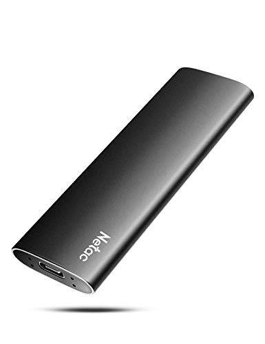 Netac 1TB SSD Extern USB 3.2 Gen 2, Externe Festplatte SSD für Laptop, TV Aufnahmen, Mac, PS4, PS5, Xbox, Handy Android (USB C Aluminum) von Netac