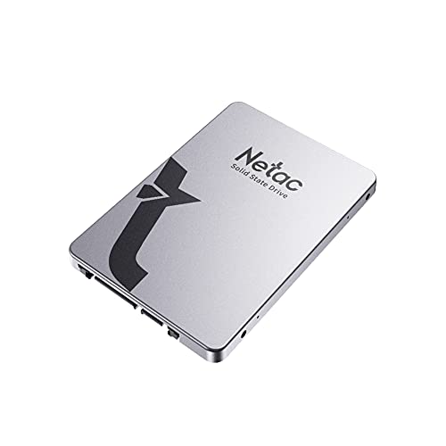 Netac SSD 128GB, SSD Festplatte Intern Sata 3.0 2,5 Zoll für Laptop, PC, Desktop, PS5 (N530S, Aluminiumlegierung, Silber grau) von Netac