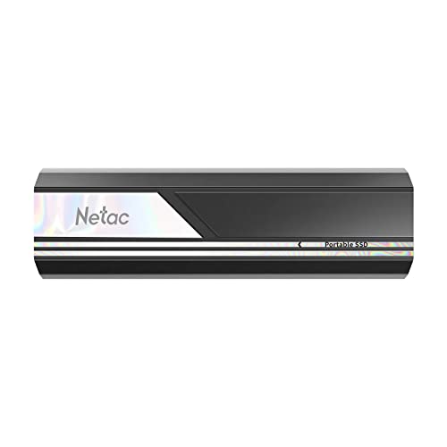Netac ZX10 500GB Mobiles Solid-State-Laufwerk, extern, portabel (Externe Festplatte mit SSD Technologie 1,8 Zoll, 1050 MB/s Lesen, stoßfest) grau von Netac