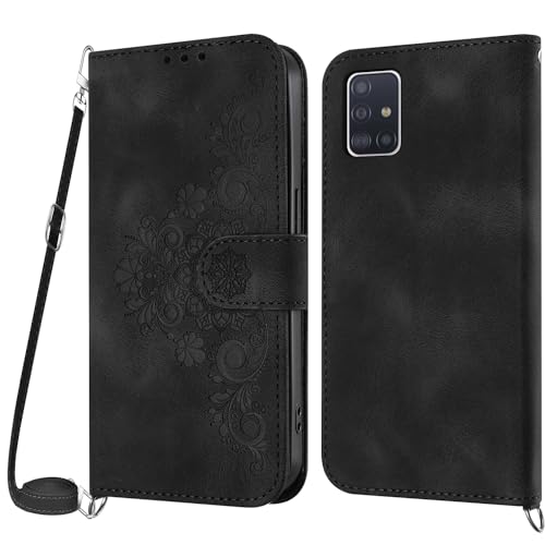Netany Handykette Hülle für Samsung Galaxy A51 5G, Handyhülle für Samsung A51 5G Hülle mit Kette Klappbar, PU Leder Necklace Klapphülle und Umhängeband Lanyard Flip Schutzhülle mit Band (Schwarz) Netany Handykette Hülle für Samsung Galaxy A51 5G, Handyhülle für Samsung A51 5G Hülle mit Kette Klappbar, PU Leder Necklace Klapphülle und Umhängeband Lanyard Flip Schutzhülle mit Band (Schwarz) von Netany
