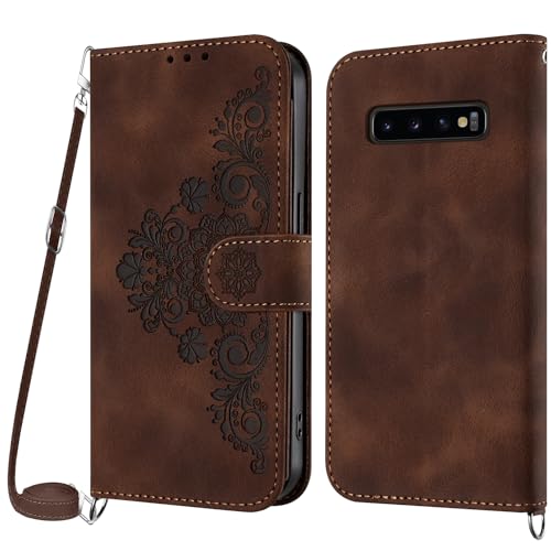 Netany Handykette Hülle für Samsung Galaxy S10 Plus, Handyhülle für Samsung S10 Plus Hülle mit Kette Klappbar, PU Leder Necklace Klapphülle und Umhängeband Lanyard Flip Schutzhülle mit Band (Braun) Netany Handykette Hülle für Samsung Galaxy S10 Plus, Handyhülle für Samsung S10 Plus Hülle mit Kette Klappbar, PU Leder Necklace Klapphülle und Umhängeband Lanyard Flip Schutzhülle mit Band (Braun) von Netany