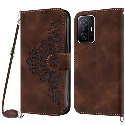 Netany Handykette Hülle für Xiaomi Mi 11T/11T Pro, Handyhülle für Xiaomi Mi 11T/11T Pro Hülle mit Kette Klappbar, PU Leder Necklace Klapphülle und Umhängeband Lanyard Flip Schutzhülle mit Band (Braun) Netany Handykette Hülle für Xiaomi Mi 11T/11T Pro, Handyhülle für Xiaomi Mi 11T/11T Pro Hülle mit Kette Klappbar, PU Leder Necklace Klapphülle und Umhängeband Lanyard Flip Schutzhülle mit Band (Braun) von Netany
