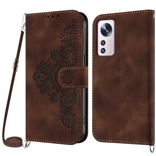 Netany Handykette Hülle für Xiaomi Mi 12/12X/12S, Handyhülle für Xiaomi Mi 12/12X/12S Hülle mit Kette Klappbar, PU Leder Necklace Klapphülle und Umhängeband Lanyard Flip Schutzhülle mit Band (Braun) Netany Handykette Hülle für Xiaomi Mi 12/12X/12S, Handyhülle für Xiaomi Mi 12/12X/12S Hülle mit Kette Klappbar, PU Leder Necklace Klapphülle und Umhängeband Lanyard Flip Schutzhülle mit Band (Braun) von Netany