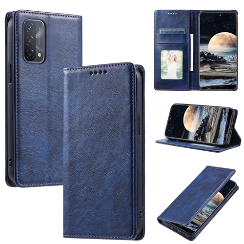 Netany Hülle für Oppo A54 5G / Oppo A74 5G / Oppo A93 5G, PU Leder Wallet Klapphülle mit Standfunktion Magnetverschluss Kartenfach Handyhülle für Oppo A54 5G - Dunkelblau Netany Hülle für Oppo A54 5G / Oppo A74 5G / Oppo A93 5G, PU Leder Wallet Klapphülle mit Standfunktion Magnetverschluss Kartenfach Handyhülle für Oppo A54 5G - Dunkelblau von Netany