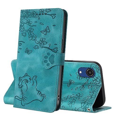 Netany Hülle für Samsung Galaxy A03, Leder PU Brieftasche Handyhülle Case, mit Kartenfächern Standfunktion Stoßfeste Magnetklappe Handyhülle kompatibel mit Samsung A03 Core (Blau) von Netany